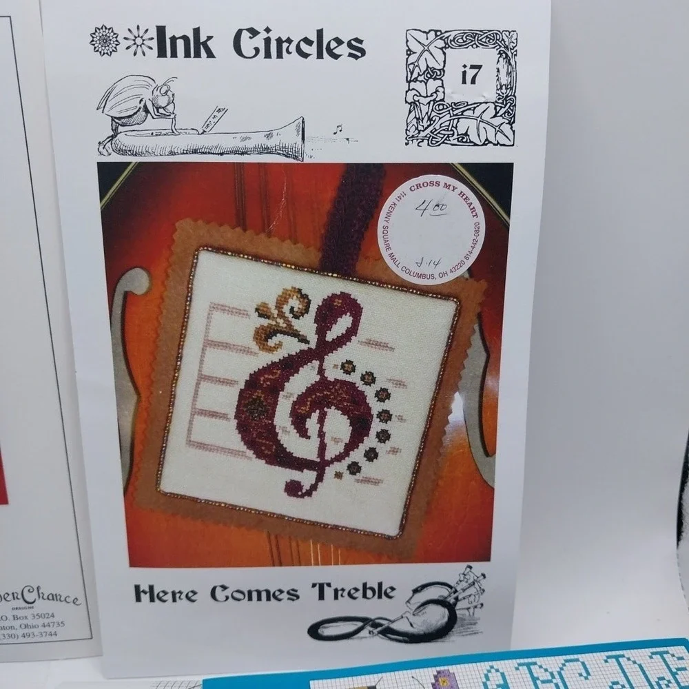 Miscellaneous Crosstitch Patterns Lot Of 7+ Ohio State University Angels Treble